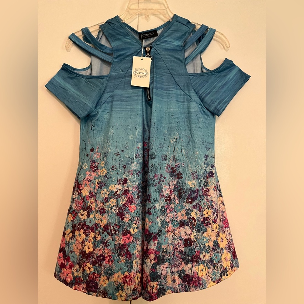 Floral Blue Women's Blouse